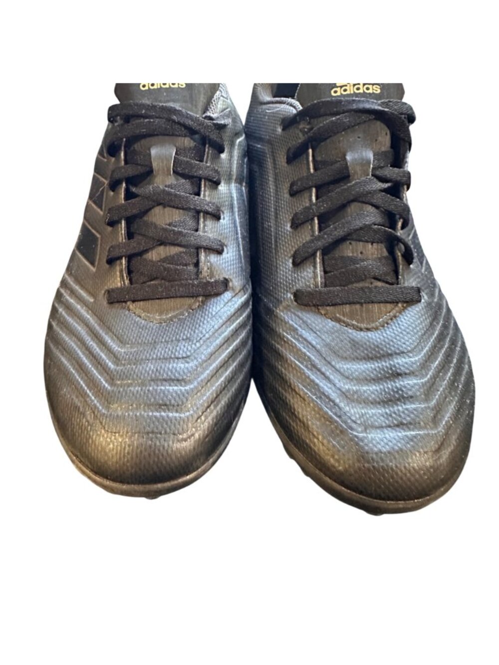 Adidas Predator Tango 19.4 Turf Soccer Shoes Triple Black Womens 7 Lightly Worn - Picture 5 of 9